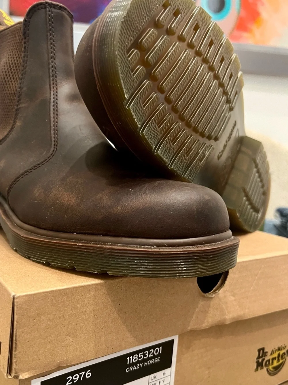Dr. Martens Men’s Brown Crazy Horse Chelsea Boots